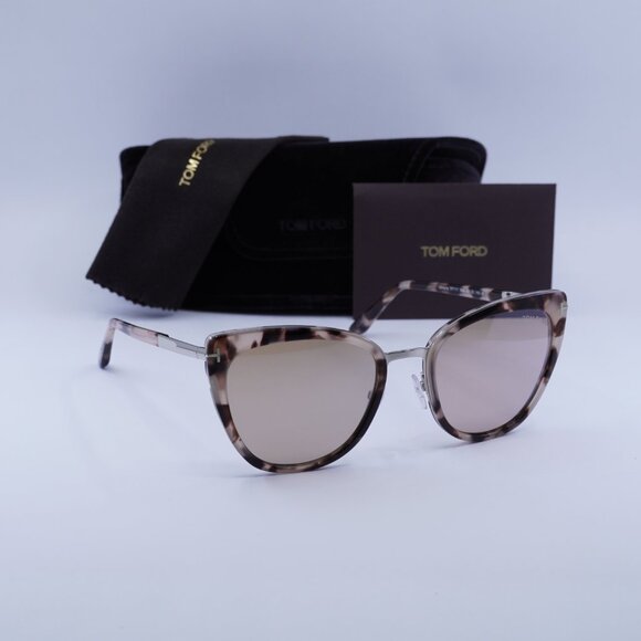Tom Ford FT0717 55G Cat Eye Sunglasses - Colored Havana/Champagne - Picture 5 of 8